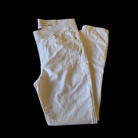 Women's Gloria Vanderbilt S 10 Short Missy Slim Leg White Jeans, Good Condition - Picture 8 of 8